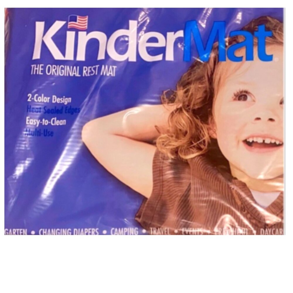 KinderMat Original Nap Mat Preschool Daycare Camp Travel Red Blue 45 x 19 x 5/8"